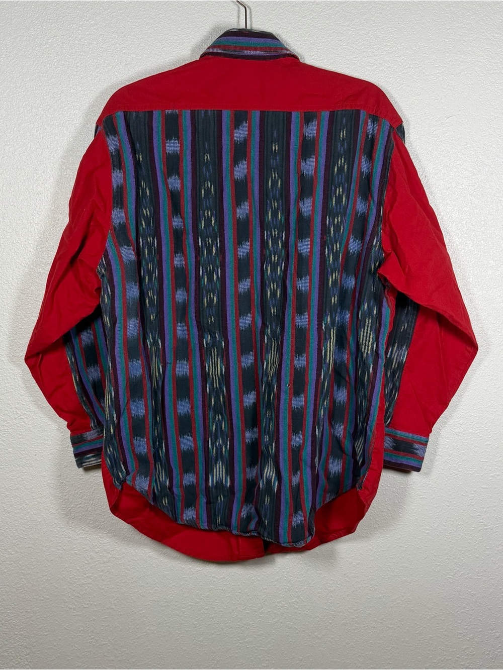 Vintage 80s Men Unique Long Sleeve Western Button Down M Cowboy Rodeo Aztec